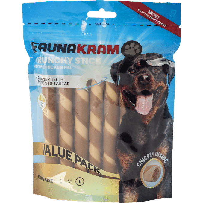 Faunakram Crunchy Sticks Koirille Kana 