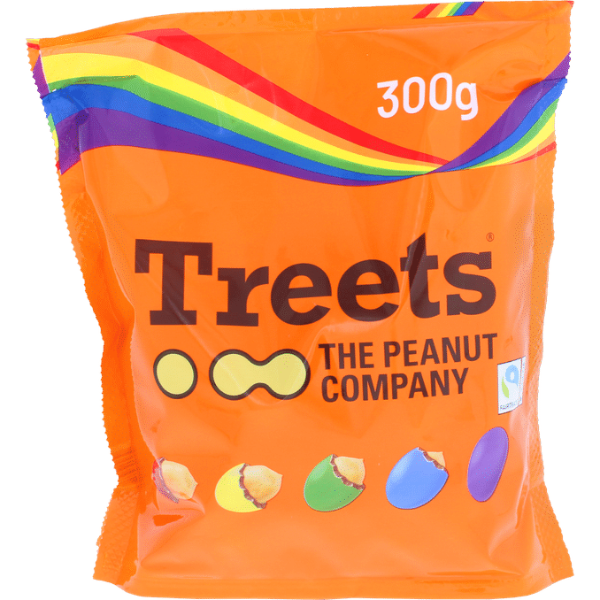 Läs mer om Treets 2 x Jordnötter Rainbow Choklad