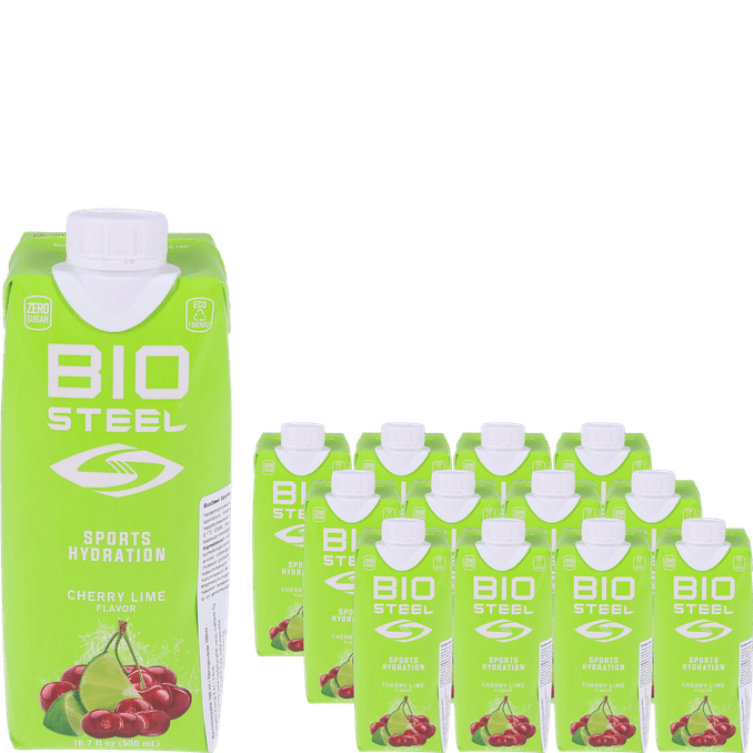 Läs mer om Biosteel Sportdryck Hydration Cherry-Lime 12-pack