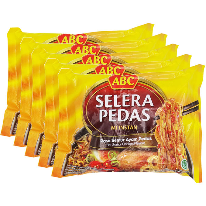ABC Instant Nudeln Hot Chicken Semur, 5er Pack