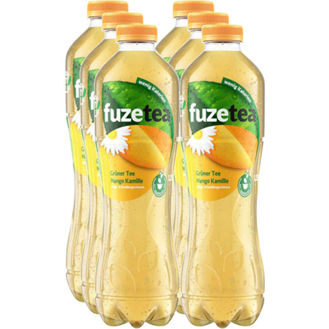 Fuze Tea FuzeTea Grüner Tee Mango Kamille, 6er Pack (EINWEG) zzgl. Pfand