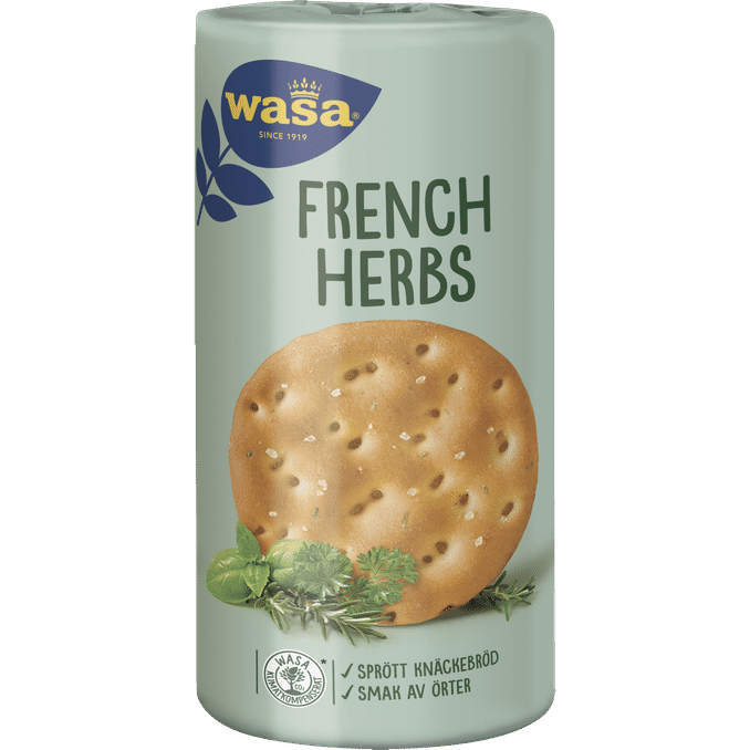 Läs mer om Wasa 2 x Runda Knäckebröd French Herbs