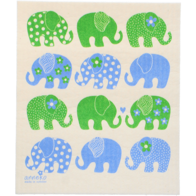 Anneko Karklud Blå Elefanter