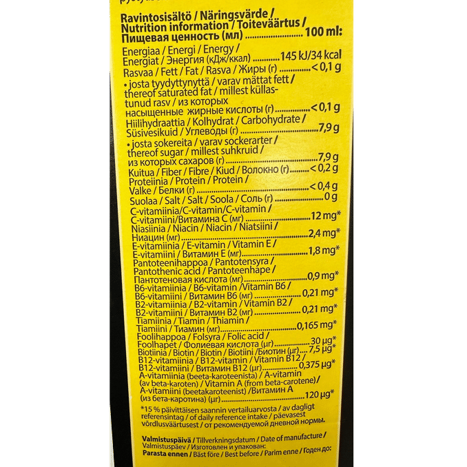 Marli Mehujuoma Hedelmänektari+ 10 vitamiinia