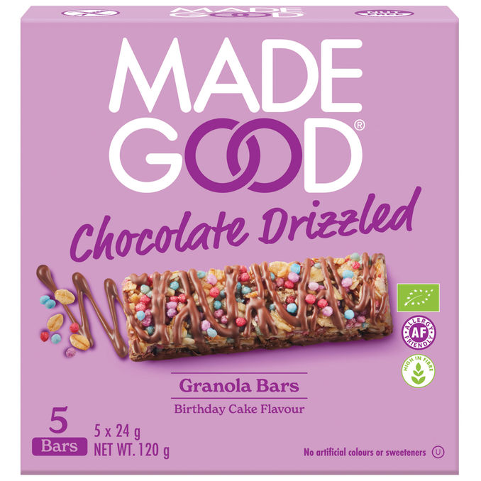 MadeGood BIO Müsliriegel mit Schokolade & Birthday Cake, 5er Pack