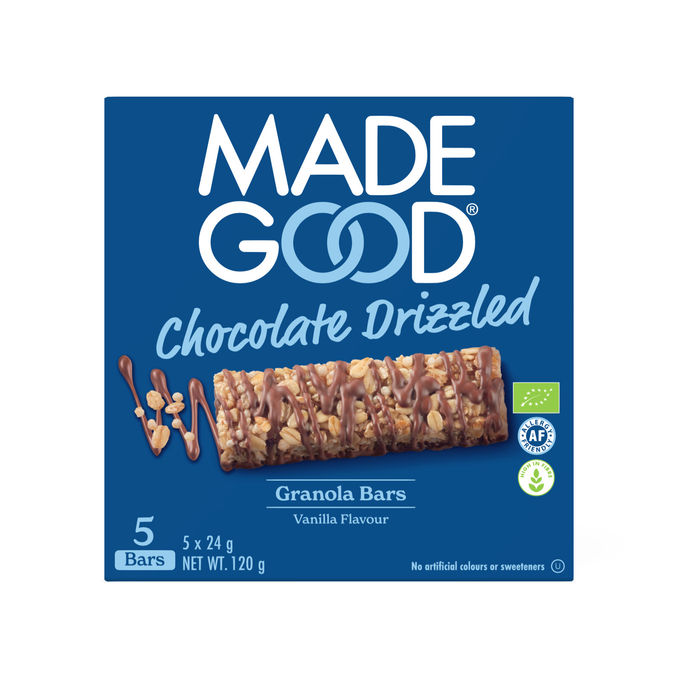 MadeGood Granola Riegel Chocolate Drizzled Vanille, 5er Pack