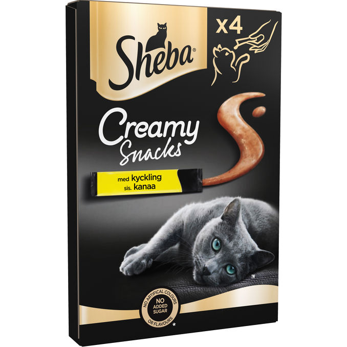 Sheba Kattgodis Creamy Snacks Kyckling