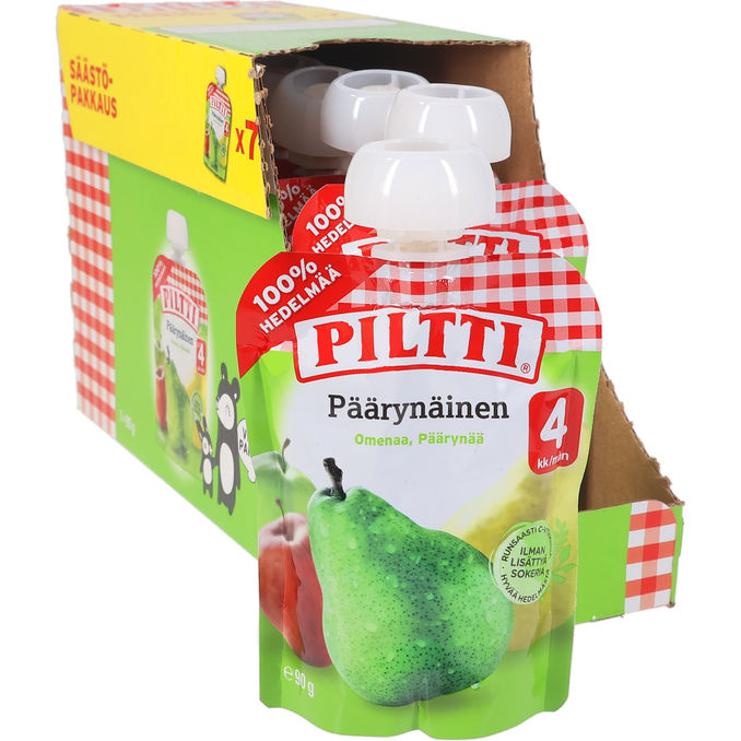 Piltti Päärynäinen Hedelmäsose 4 kk 7-pack