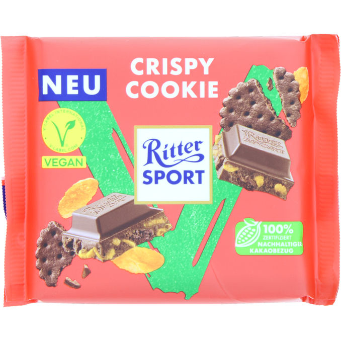 Ritter Sport Vegansk Choklad Crispy Cookie