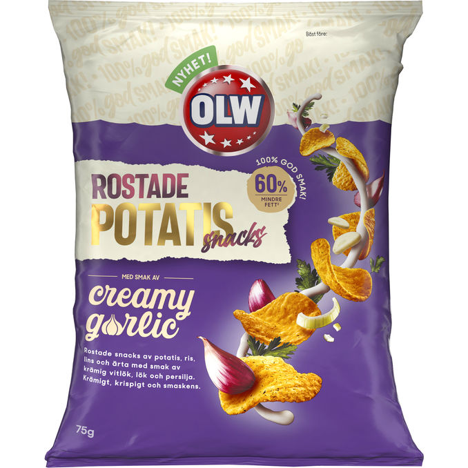 OLW 2 x Potatissnacks Creamy Garlic