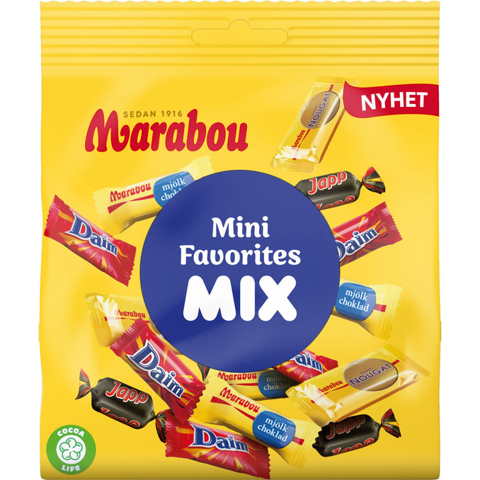 Marabou Chokolade Mini Favoritter Mix 157 g