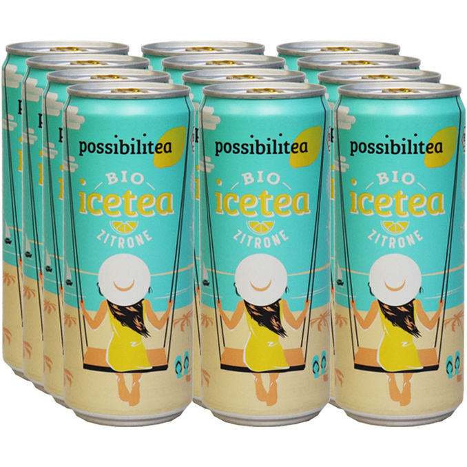 possibilitea BIO Eistee Zitrone, 12er Pack (EINWEG) zzgl. Pfand