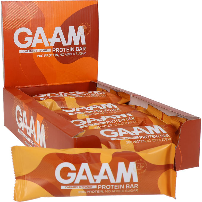 GAAM Proteinbars Caramel & Peanut 12-pack