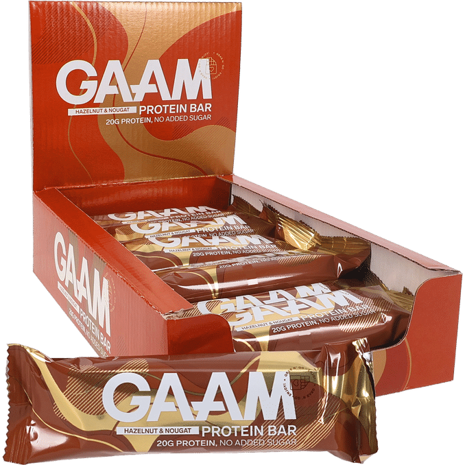 Billede af GAAM Proteinbarer Hasselnød Sukkerfri 12-pak
