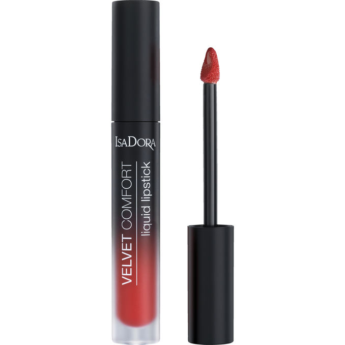 IsaDora Huulipuna Velvet Comfort Liquid 57 Hot Coral