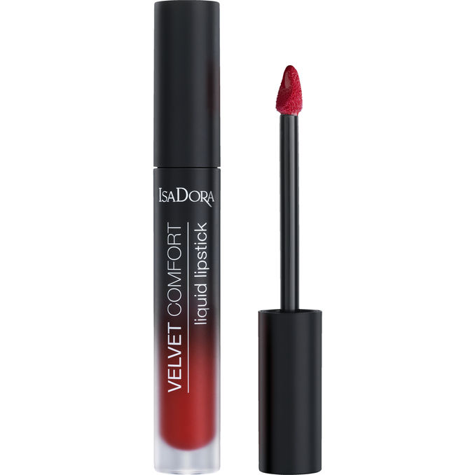 IsaDora Flytande Läppstift Velvet Comfort Ravish Red