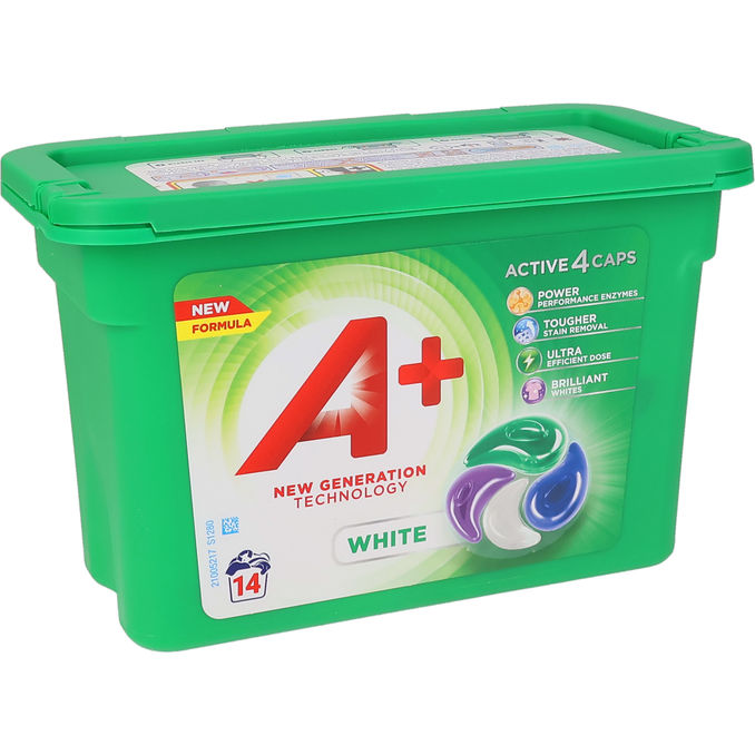 A+ Tvättkapslar Active White