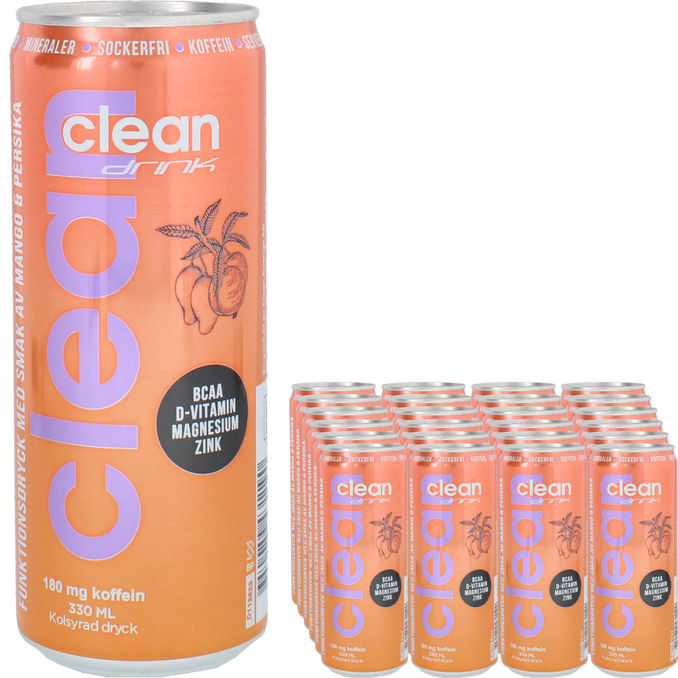 Läs mer om Clean Drink Energidryck Classic Sunrise 24-pack