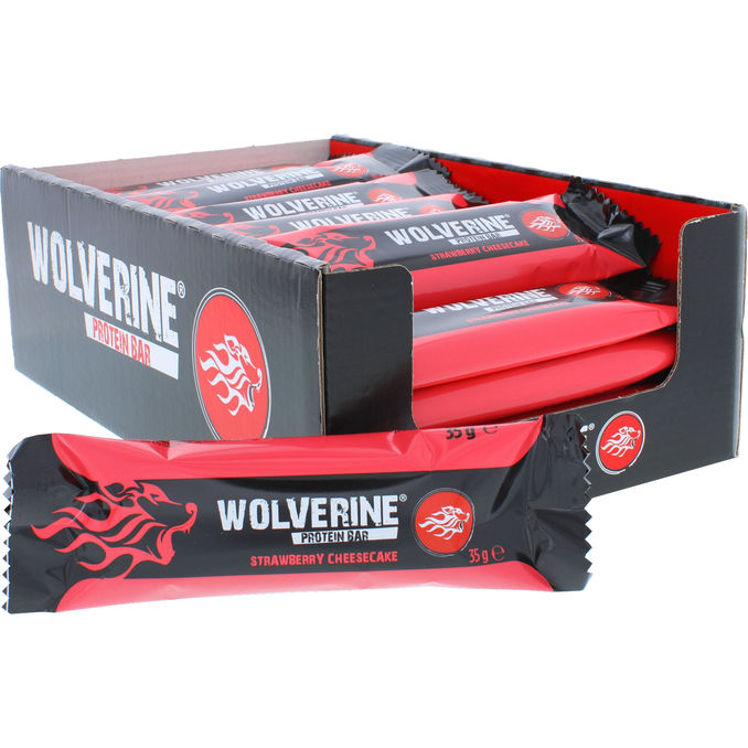 Wolverine Proteinbarer Strawberry Cheesecake 30-pak (1,05 kg)