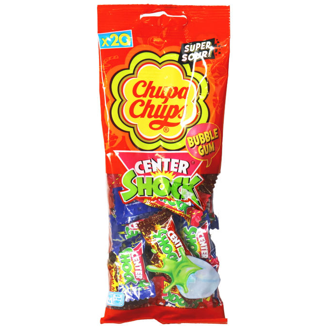 Chupa Chups Center Shock Super Sour Bubblegum 