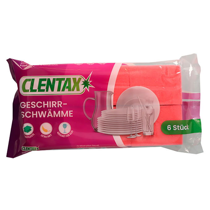 CLENTAX Geschirrschwämme, 6 Stück