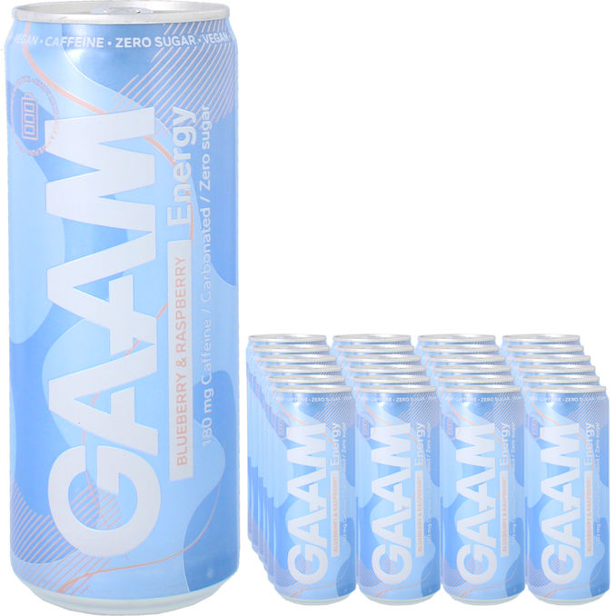 GAAM Energidryck Blåbär Hallon 24-pack