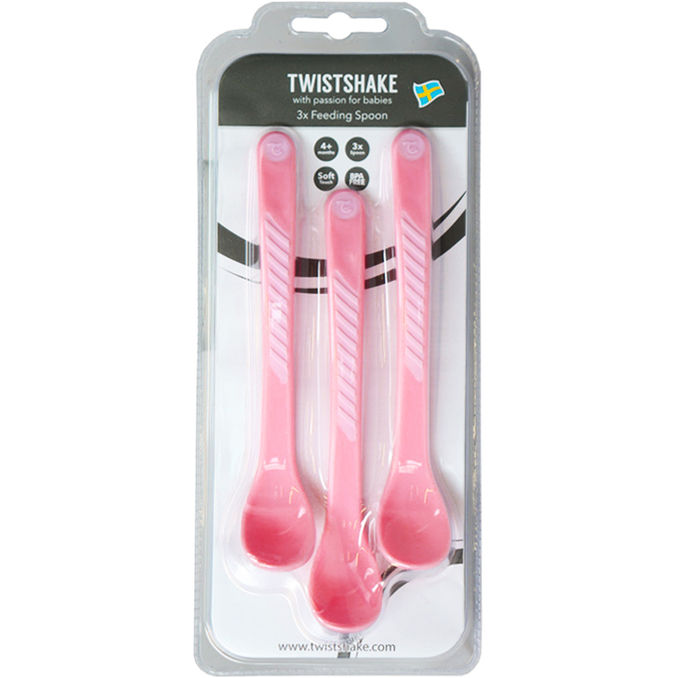 TwistShake Fütterungslöffel pastellpink, 3er Pack