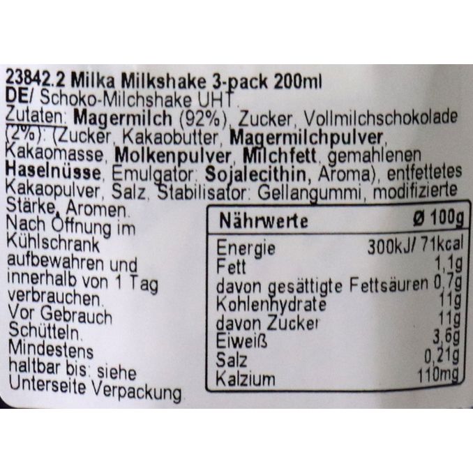 Milka Schoko-Milchshake, 3er Pack