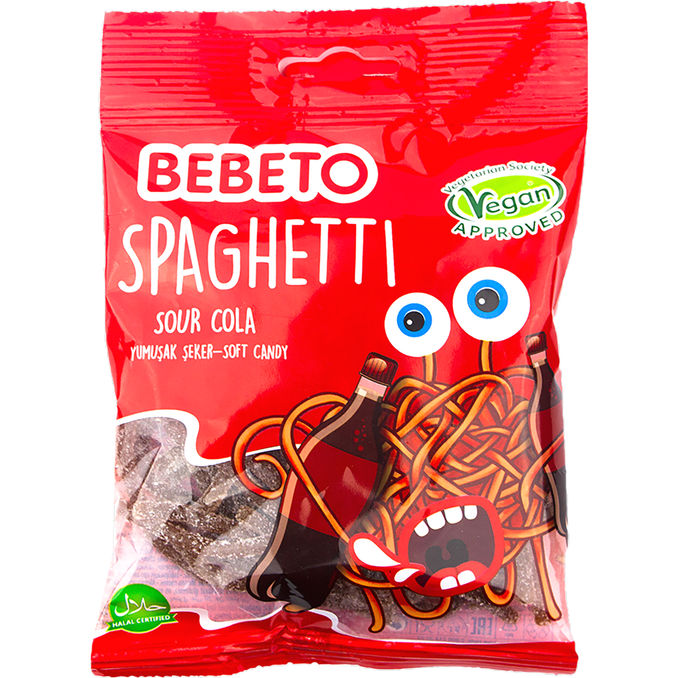 Bebeeto Bebeto Spaghettivingummier Sour Cola 80 g