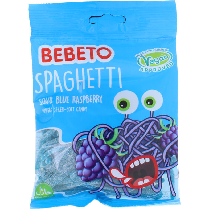 Bebeeto Bebeto Spaghetti Sure Blå Hindbær 70 g