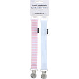 Geggamoja Geg Pacifier holder 2 pack Pink/white 27 One Size 2pcs