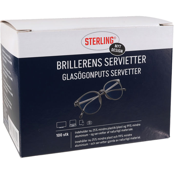 Sterling Brillerens Serviet, 100 stk.