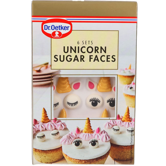 Dr. Oetker Unicorn Sugar Faces Sokerikoristeet