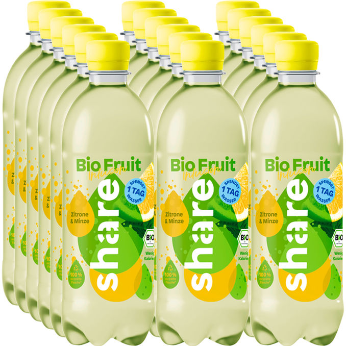 Share BIO Fruit Infusion Zitrone Minze, 18er Pack (EINWEG) zzgl. Pfand