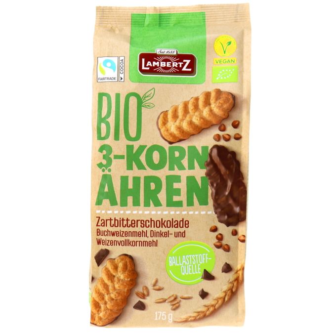 Lambertz BIO Vollkorngebäck Zartbitterschokolade