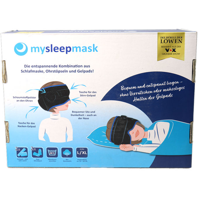 mypelspack Schlafmaske mit Gelpacks & Ohrenstöpsel