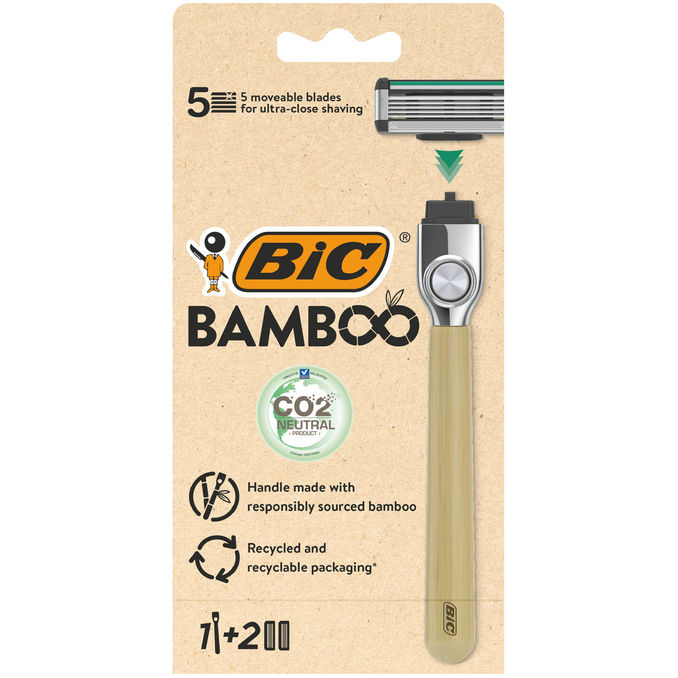 Bic Barber Skraber Bambus Starter Kit