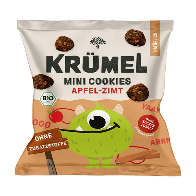 Krümel BIO Mini Cookies Apfel-Zimt