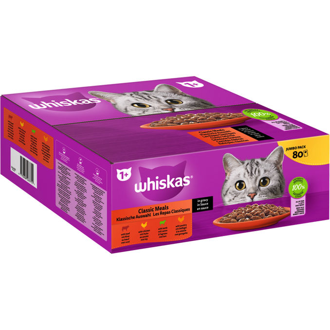 Whiskas Portionsbeutel Classic Meals, 80er Pack