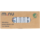 M.nu Alkaliska batterier AAA /LR03, 1,5V 10-pack
