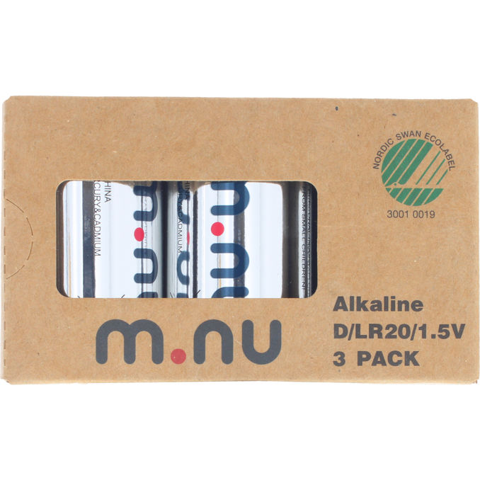 M.nu Alkaliparisto D / LR20 / 1,5V 3-pack