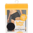 SOFTER DAYS SOF LADIES 1-P SPORT BOXER, BLACK S 1pcs