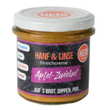 Mindestens haltbar bis: 20.06.2026 HEDI BIO Hanf & Linse Streichcreme Apfel-Zwiebel