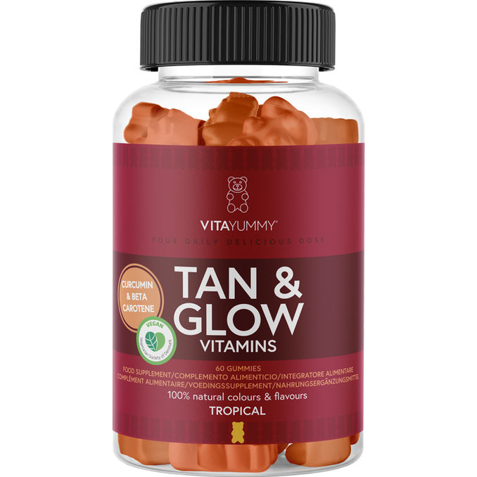 VitaYummy Gummibären Tan & Glow Tropical, 60 Stück