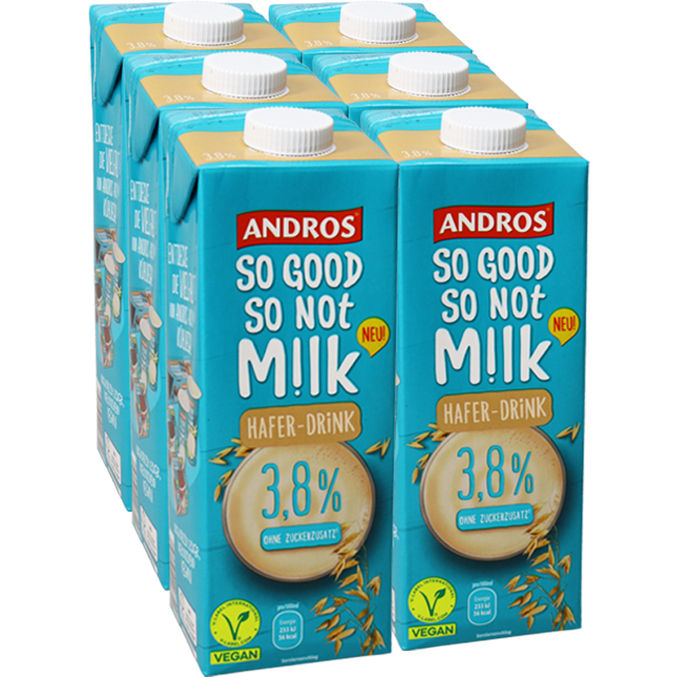 Andros Haferdrink 3,8%, 6er Pack