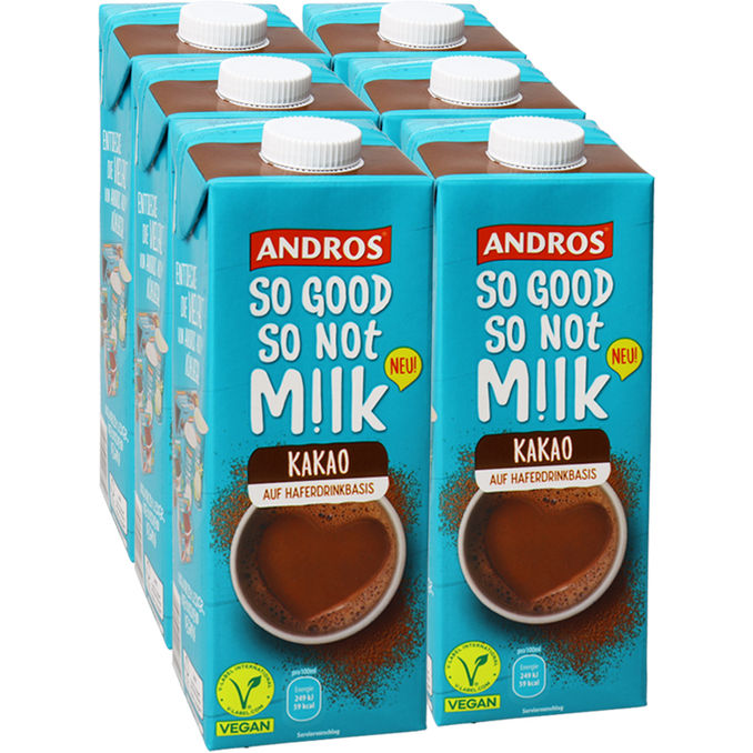 Andros Haferdrink Kakao, 6er Pack