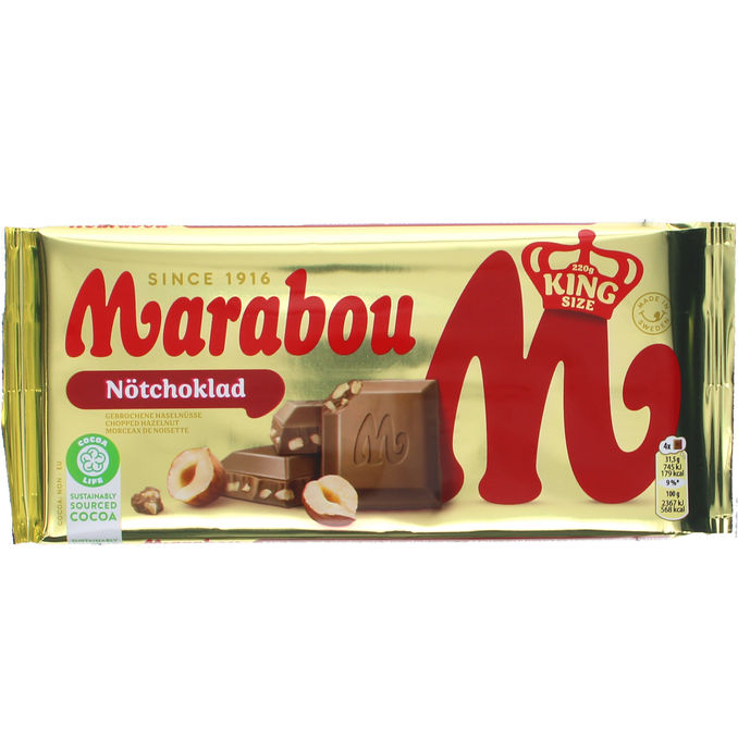 Marabou 2 x Mjölkchoklad Nötchoklad King Size