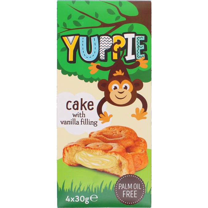 Yuppie Kage med vaniliefyld 120g 4-pak