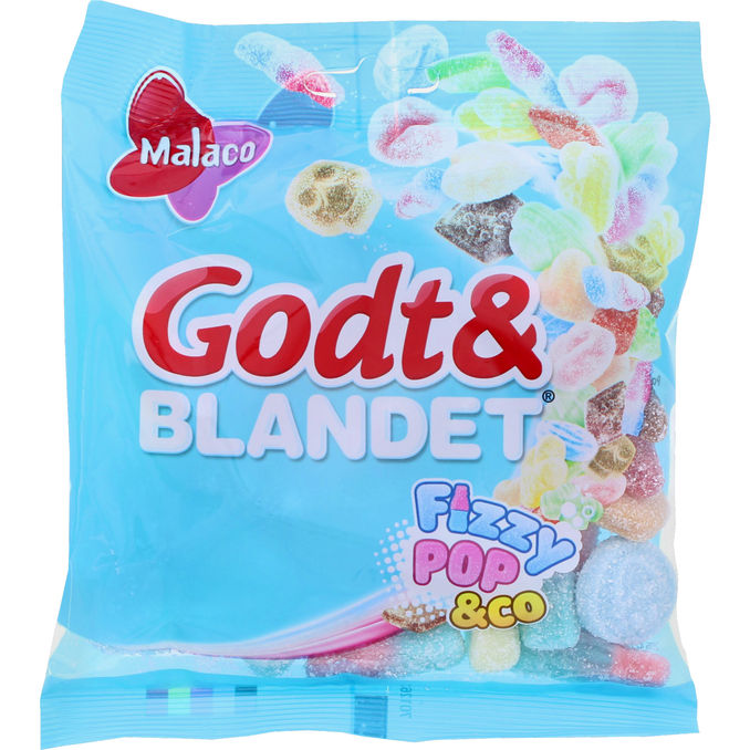 Malaco Godt & Blandet Fizzypop