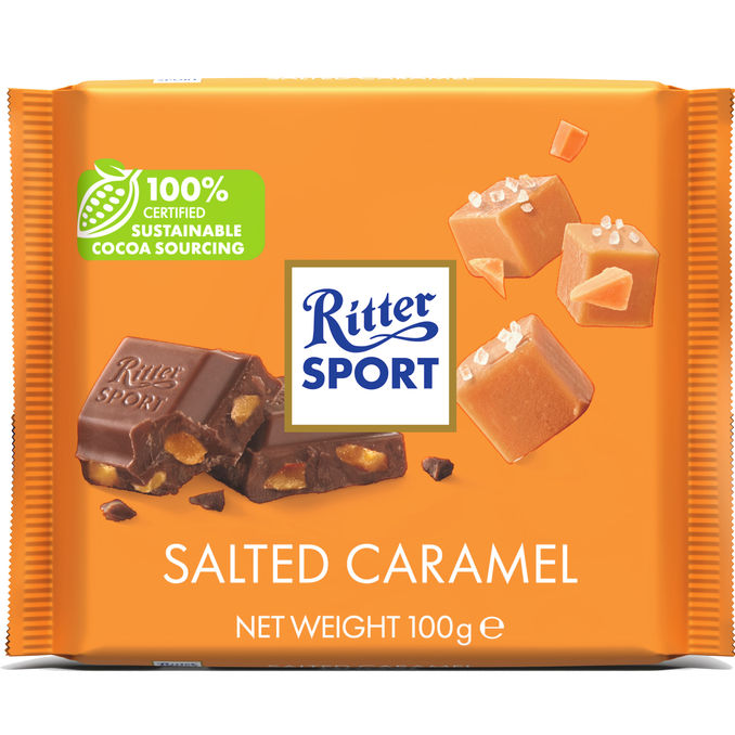 Läs mer om Ritter Sport 2 x Choklad Salted Caramel